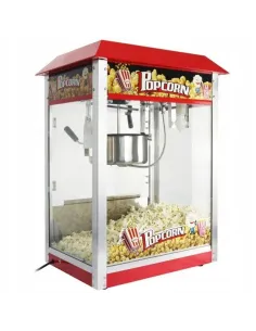 MASZYNA DO POPCORNU XXL Kinowa CZERWONA Pop Corn Amerykański Design + Wózek 2