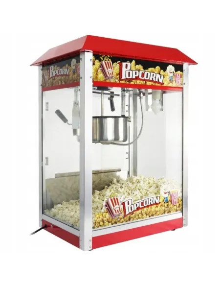 MASZYNA DO POPCORNU XXL Kinowa CZERWONA Pop Corn Amerykański Design + Wózek