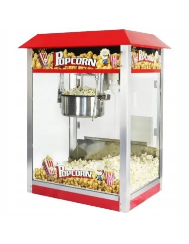 MASZYNA DO POPCORNU XXL Kinowa CZERWONA Pop Corn Amerykański Design + Wózek