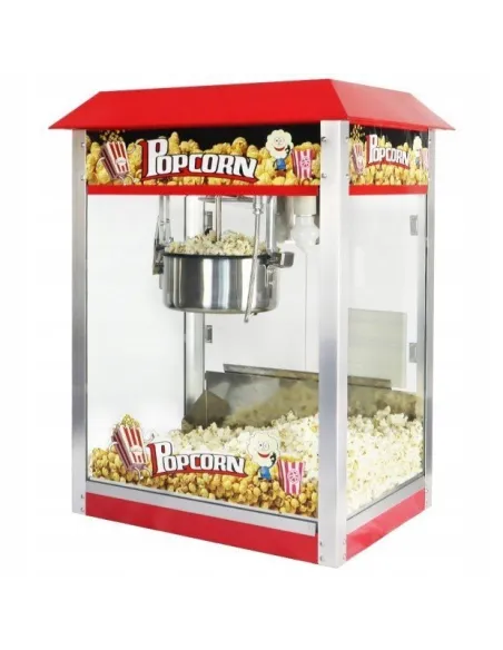 MASZYNA DO POPCORNU XXL Kinowa CZERWONA Pop Corn Amerykański Design + Wózek
