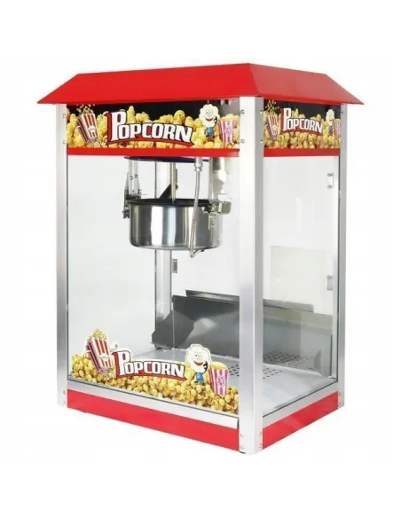 MASZYNA DO POPCORNU XXL Kinowa CZERWONA Pop Corn Amerykański Design + Wózek