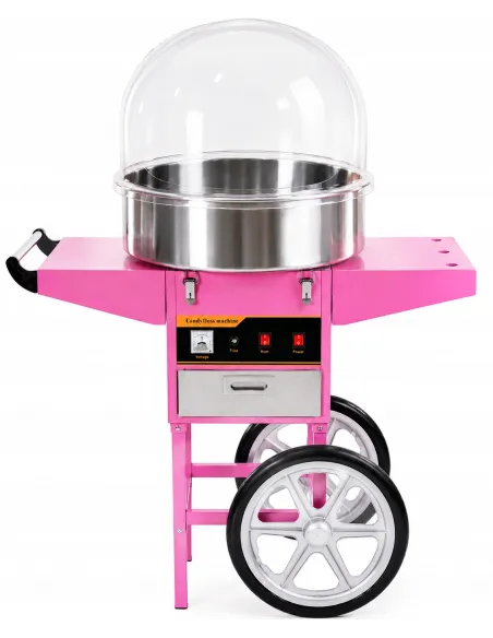 MASZYNA DO WATY CUKROWEJ 1200W Z WÓZKIEM PROFESJONALNA XL 52cm