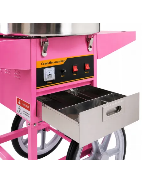 MASZYNA DO WATY CUKROWEJ 1200W Z WÓZKIEM PROFESJONALNA XL 52cm