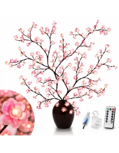 GIRLANDA Lampki LED Sakura Kwiaty Wiśni 2,3m 144 LED USB +PILOT Dekoracja