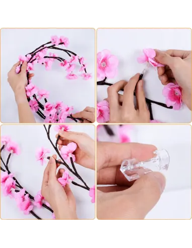 GIRLANDA Lampki LED Sakura Kwiaty Wiśni 2,3m 144 LED USB +PILOT Dekoracja
