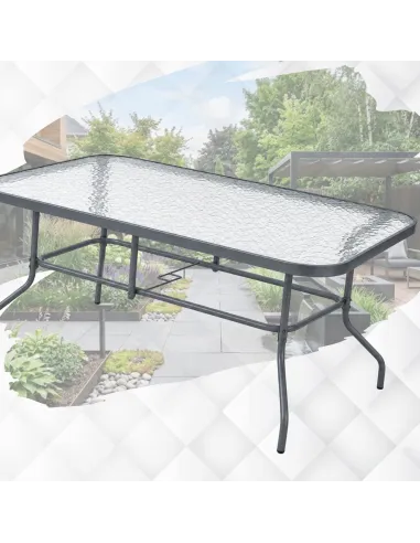 Stolik Stół Ogrodowy Kawowy Szklany Stal Balkon TarasPatio 110x70