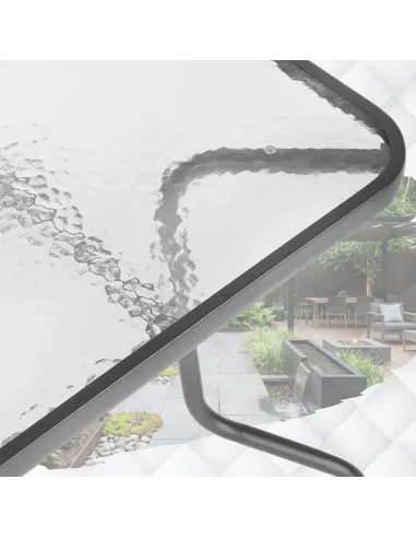 Stolik Stół Ogrodowy Kawowy Szklany Stal Balkon TarasPatio 110x70