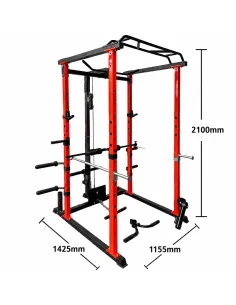 Klatka Treningowa do Ćwiczeń Wielofunkcyjna Power Rack Drążek Wyciąg Atlas 2