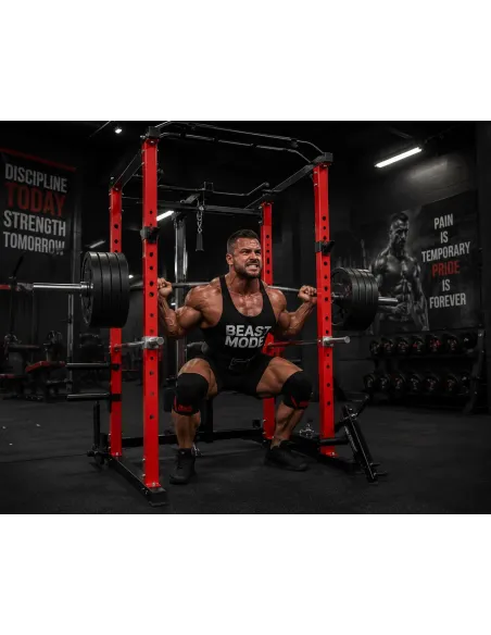 Klatka Treningowa do Ćwiczeń Wielofunkcyjna Power Rack Drążek Wyciąg Atlas