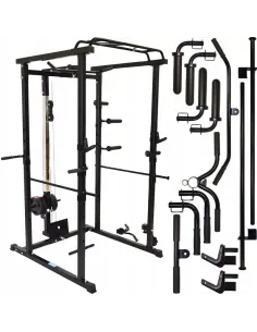 Klatka Treningowa do Ćwiczeń Wielofunkcyjna Power Rack Drążek Wyciąg Atlas