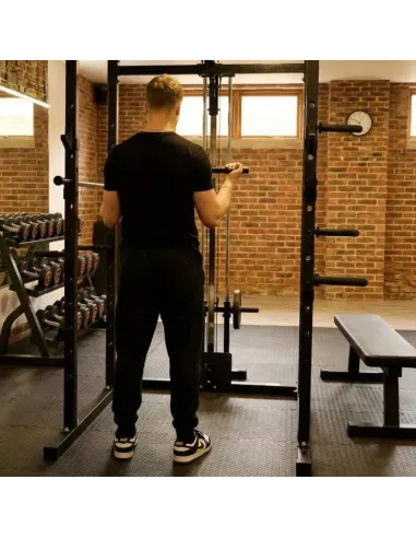 Klatka Treningowa do Ćwiczeń Wielofunkcyjna Power Rack Drążek Wyciąg Atlas