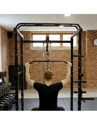 Klatka Treningowa do Ćwiczeń Wielofunkcyjna Power Rack Drążek Wyciąg Atlas