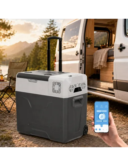 Lodówka Kompresorowa Elektryczna Zamrażarka Samochodowa 50l na Kółkach BT