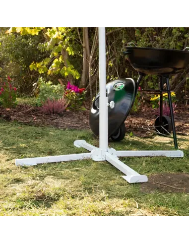 UNIWERSALNA PODSTAWA POD PARASOL Pod Płyty Betonowe KRZYŻAK Biała Stabilna