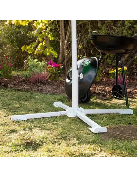 UNIWERSALNA PODSTAWA POD PARASOL Pod Płyty Betonowe KRZYŻAK Biała Stabilna