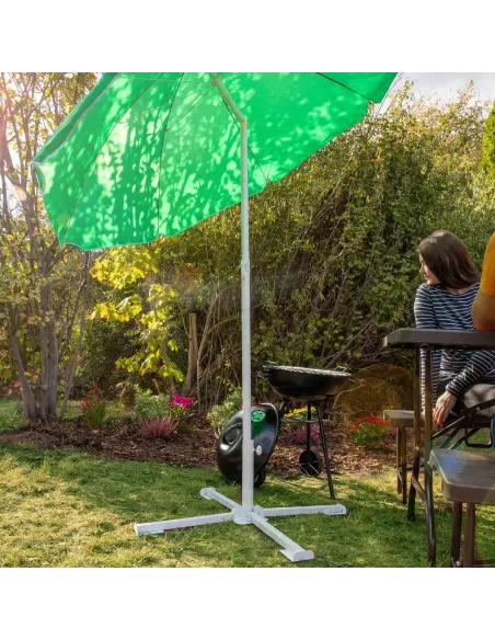 UNIWERSALNA PODSTAWA POD PARASOL Pod Płyty Betonowe KRZYŻAK Biała Stabilna