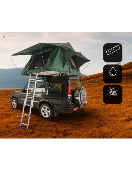Duży Namiot Dachowy 140×240cm Samochodowy PRIME TECH Soft Shell