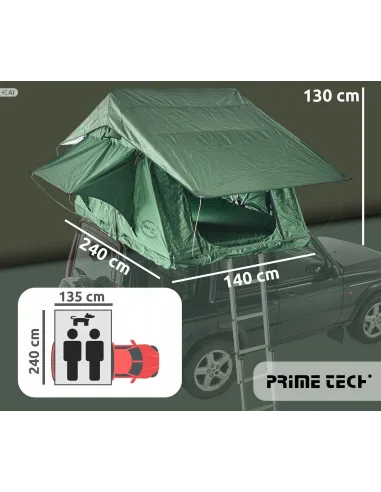 Duży Namiot Dachowy 140×240cm Samochodowy PRIME TECH Soft Shell