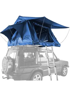 Duży Namiot Dachowy 140×240cm Samochodowy PRIME TECH Soft Shell Niebieski