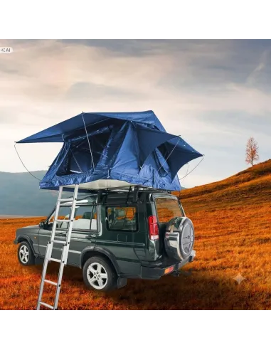 Duży Namiot Dachowy 140×240cm Samochodowy PRIME TECH Soft Shell Niebieski