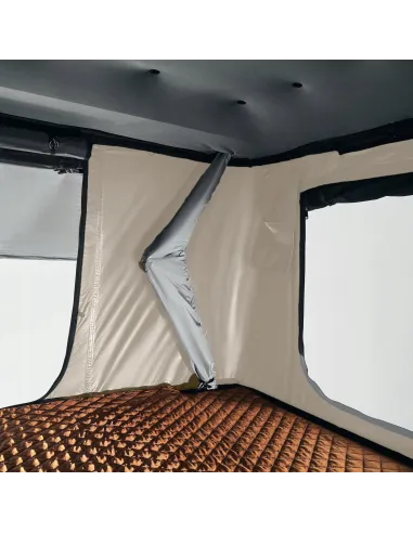 Aluminiowy Namiot Dachowy 215x140cm samochodowy PRIME TECH NEVADA Beżowy