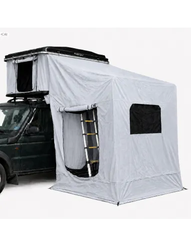 Aluminiowy Namiot Dachowy 215x140cm samochodowy PRIME TECH + PRZEDSIONEK