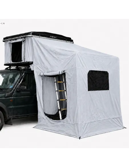 Aluminiowy Namiot Dachowy 215x140cm samochodowy PRIME TECH + PRZEDSIONEK
