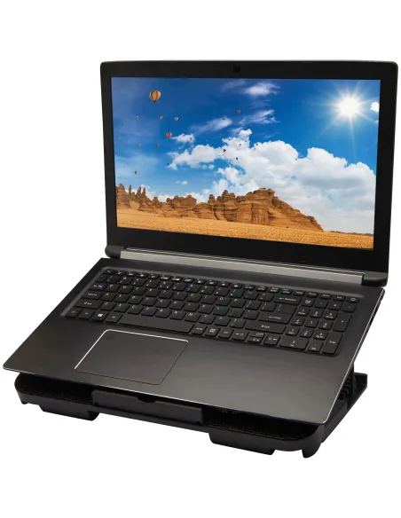 PODSTAWKA PODKŁADKA CHŁODZĄCA LAPTOP 12-17 LED REGULOWANA 2 WENTYLATORY USB