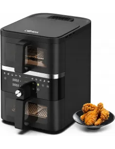 Frytkownica beztłuszczowa Dwukomorowa 10L Air Fryer Comida 2500W 10xprogram 2