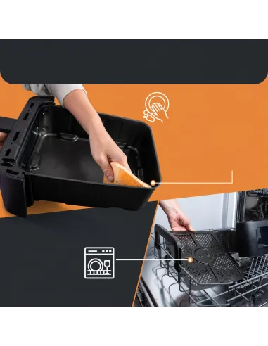 Frytkownica beztłuszczowa Dwukomorowa 10L Air Fryer Comida 2500W 10xprogram