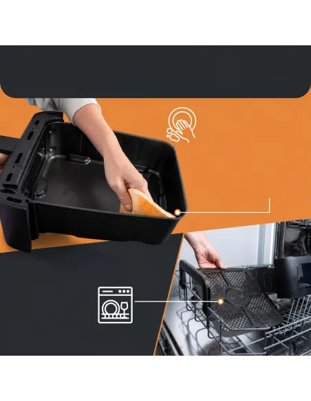 Frytkownica beztłuszczowa Dwukomorowa 10L Air Fryer Comida 2500W 10xprogram