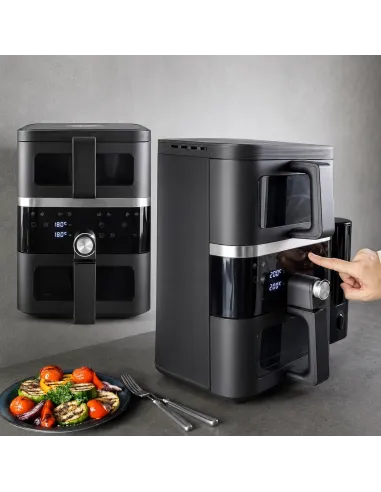 Frytkownica beztłuszczowa Dwukomorowa 10L Air Fryer Comida 2500W 10xprogram
