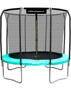 DUŻA TRAMPOLINA OGRODOWA OWALNA 274x396cm z SIATKĄ WEWNĘTRZNĄ