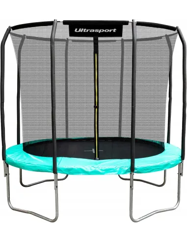 DUŻA TRAMPOLINA OGRODOWA OWALNA 274x396cm z SIATKĄ WEWNĘTRZNĄ
