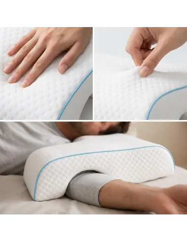 Poduszka Ortopedyczna Memory Foam dla Par i Śpiących na Boku na Lewą rękę
