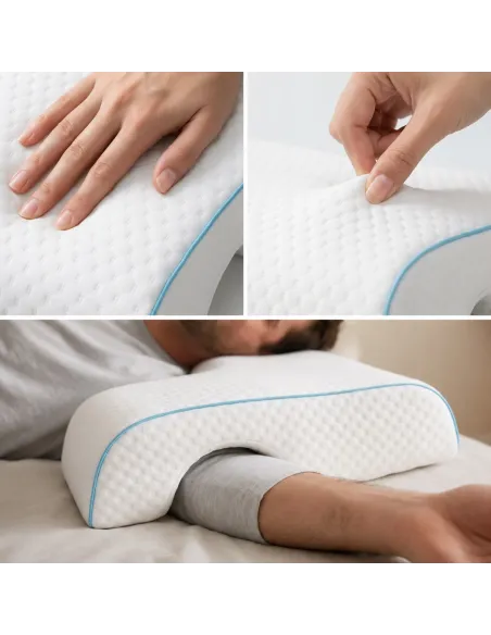 Poduszka Ortopedyczna Memory Foam dla Par i Śpiących na Boku na Lewą rękę