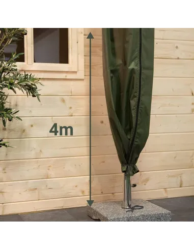 Solidny Pokrowiec na Parasol Ogrodowy do 400cm Wodoodporny ze Ściągaczem