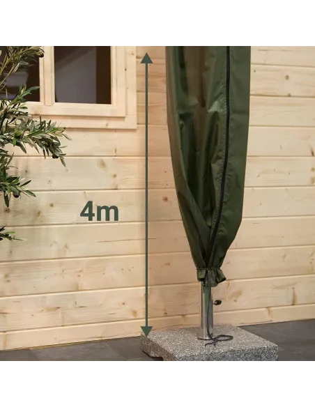 Solidny Pokrowiec na Parasol Ogrodowy do 400cm Wodoodporny ze Ściągaczem