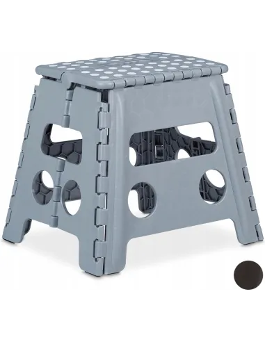Taboret Stołek Podnóżek 39.5cm SKŁADANY ROZKŁADANY Szary XL