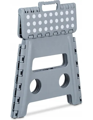 Taboret Stołek Podnóżek 39.5cm SKŁADANY ROZKŁADANY Szary XL