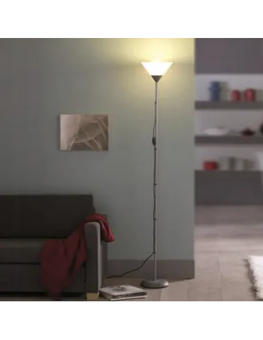 Lampa podłogowa INSPIRE Shade E27 60 W biały, szary