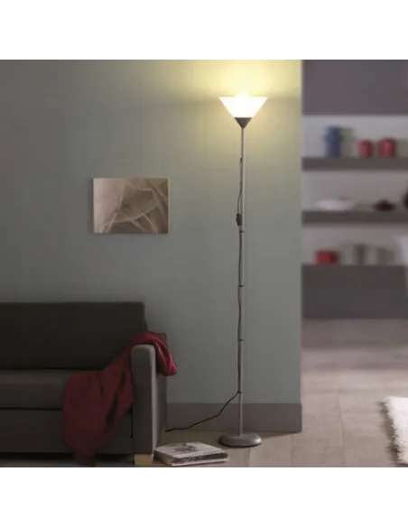 Lampa podłogowa INSPIRE Shade E27 60 W biały, szary
