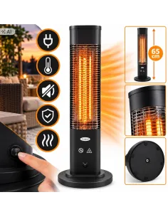 Promiennik Elektryczny Podczerwieni 800W IP65 Taras Camping Kamper 65cm 2