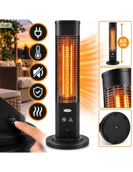 Promiennik Elektryczny Podczerwieni 800W IP65 Taras Camping Kamper 65cm