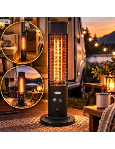 Promiennik Elektryczny Podczerwieni 800W IP65 Taras Camping Kamper 65cm
