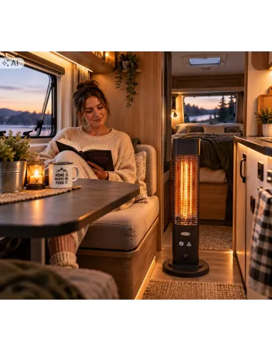 Promiennik Elektryczny Podczerwieni 800W IP65 Taras Camping Kamper 65cm