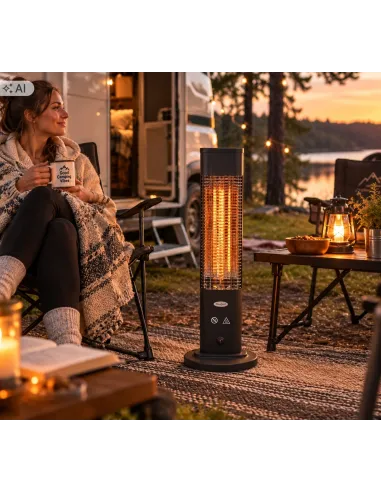 Promiennik Elektryczny Podczerwieni 800W IP65 Taras Camping Kamper 65cm
