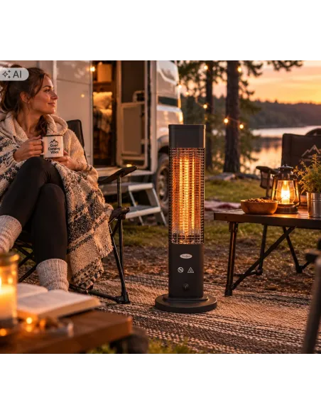 Promiennik Elektryczny Podczerwieni 800W IP65 Taras Camping Kamper 65cm