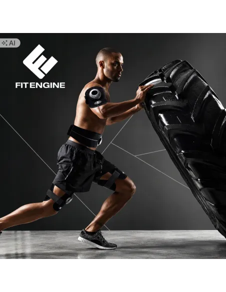 ELEKTROSTYMULATOR EMS FITENGINE TRENER MIĘŚNI NÓG RAMION 4 MANKIETY 6TRYBÓW