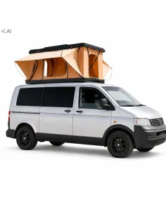 Aluminiowy Namiot Dachowy 200x130cm samochodowy PRIME TECH UTAH Beżowy